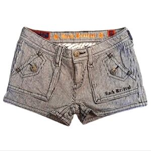 Rock Revival Stripe Navy Shorts. Women's Size: Waist 25x2 1/2 Inseam.